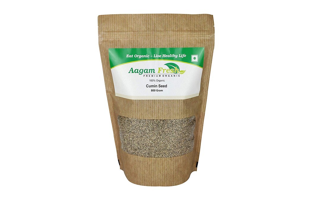 Aagam Fresh Organic Cumin Seed    Pack  800 grams